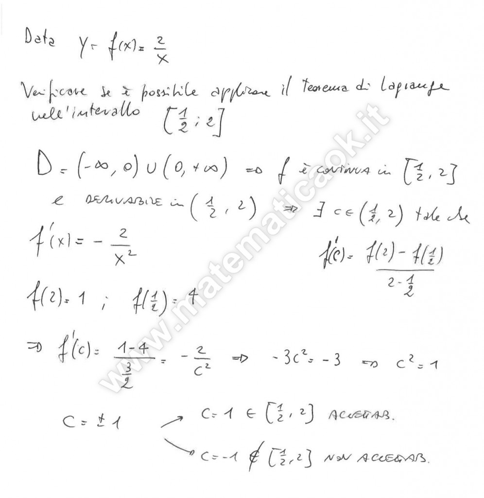 Teorema Di Lagrange Esercizi Svolti Pdf