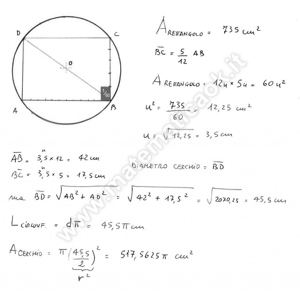 Triangolo Rettangolo Inscritto In Una Circonferenza