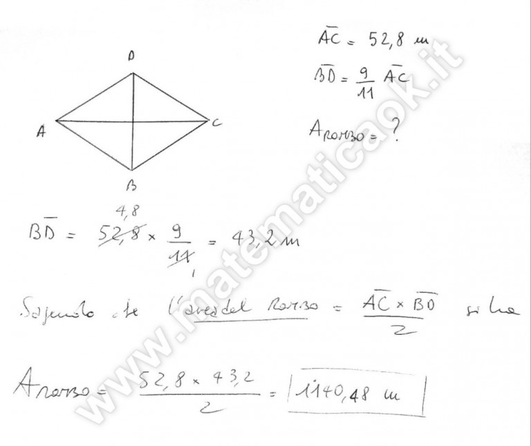 Come Calcolare La Diagonale Maggiore Di Un Rombo