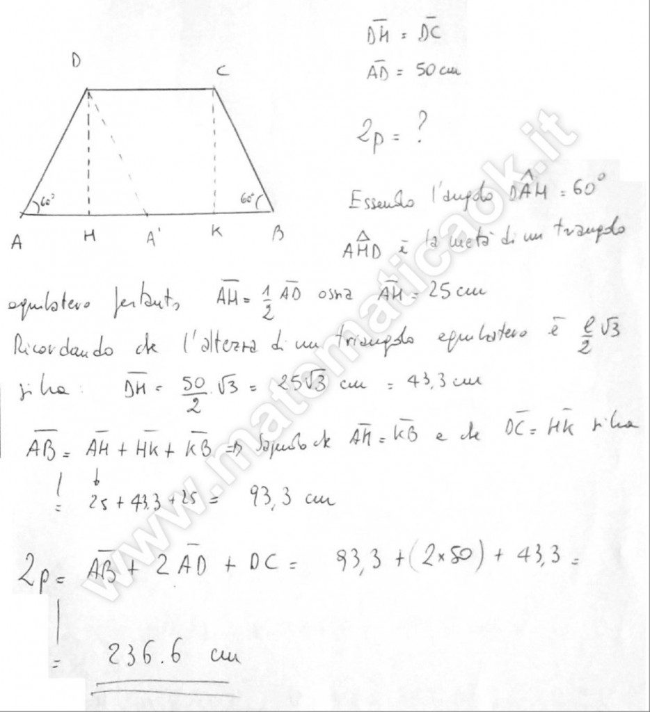Formule Di Un Trapezio Isoscele