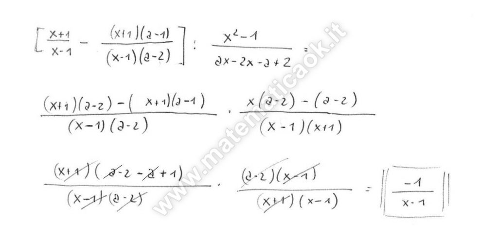 Espressioni Con Frazioni Algebriche Esercizi Pdf
