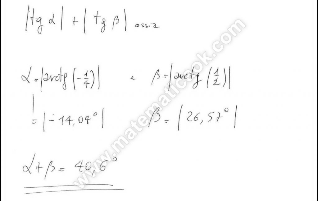 Derivate: angolo compreso tra 2 curve date